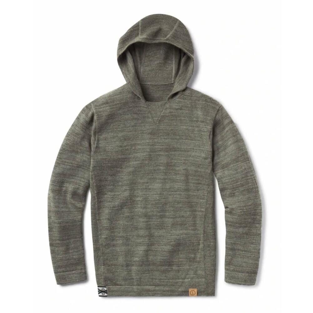 PAKA The Hoodie hooded crew neck long sleeve eucalyptus green sweater unisex XS
